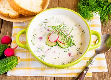 Okroshka pe kefir