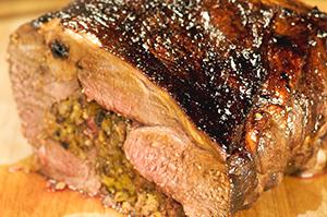 Agneau farci aux abricots secs