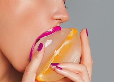 Glace sur les lèvres