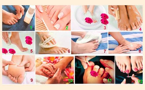 Evde adım adım spa pedikür