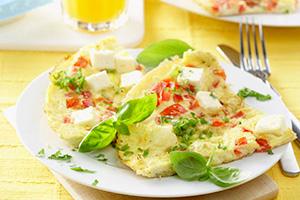 Omleta cu legume si branza
