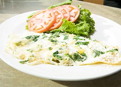 Omleta cu kefir si rosii