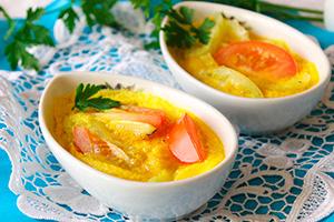 Omelette à micro-ondes