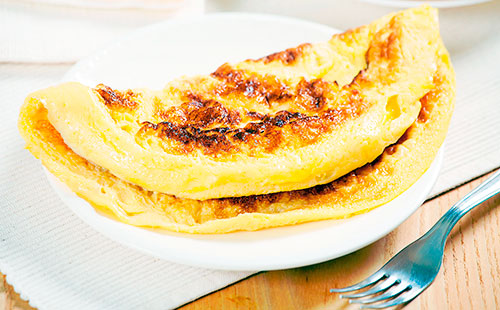 Tortilla en un plato