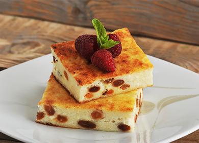 Caçarola de requeijão com passas