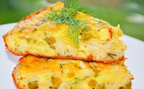 Caserola cu varză verde de mazăre