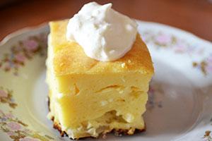 Cassola amb quallada amb crema agra