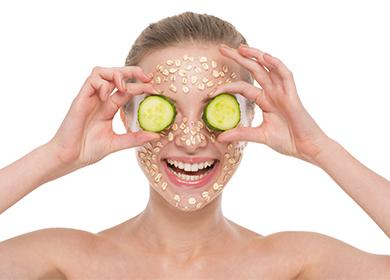 Havregryn i ansigtet