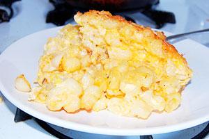 Kastrol těstoviny s vejcem a smetanou