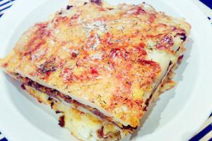 มันฝรั่งหม้อปรุงอาหาร ala lasagna