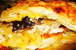 Cassola de patata amb bolets