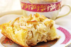 Charlotte en una leche horneada fermentada