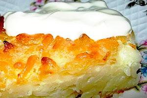 Nudelauflauf auf Mehlbasis