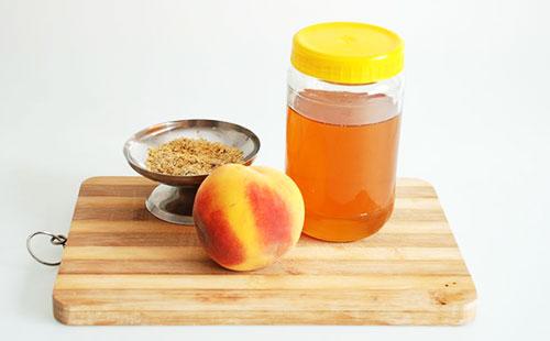 Peach oil scrub