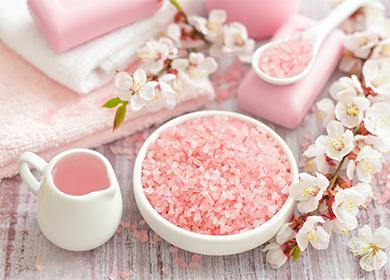 Sel cosmétique rose