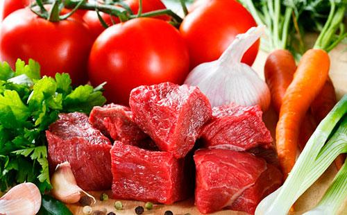 Kött med grönsaker