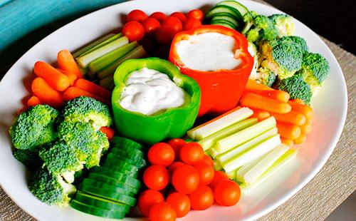 Paprika. kålrabi, tomater