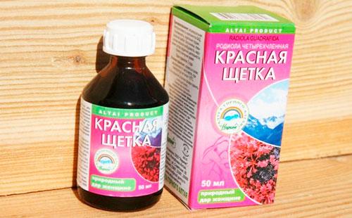 Tintura de pincel rojo