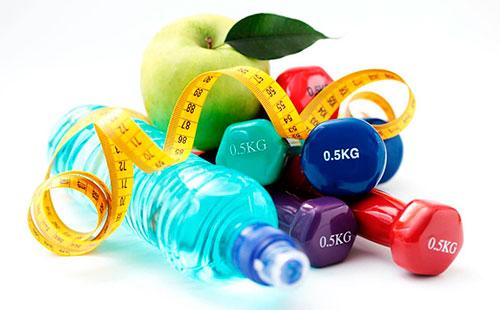 Water Bottle at Dumbbell