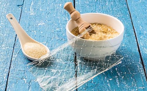 Gélatine dans une assiette