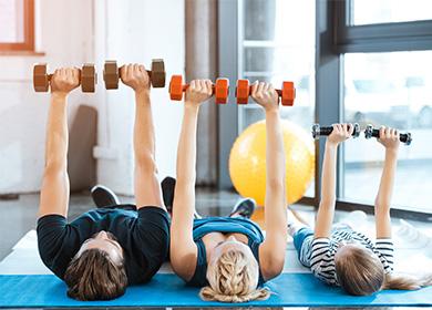 Exercice du matin en famille