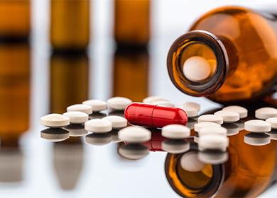 Pilules sur la table