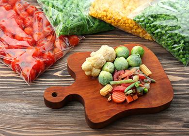 Legume congelate pe raft