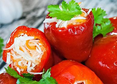 Ardei gras umplut cu varză