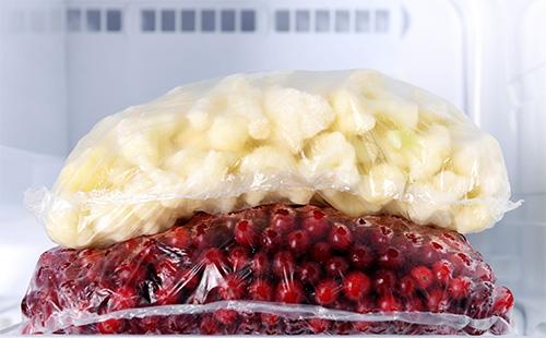 Coliflor en una bossa al congelador