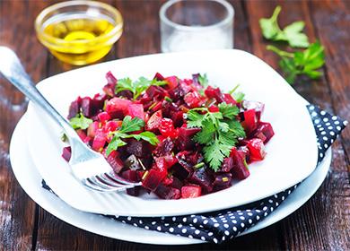 Vinaigrette dans une assiette