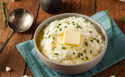 Gachas de avena con mantequilla