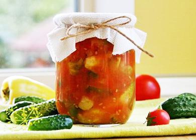 Lecho castravete într-un borcan