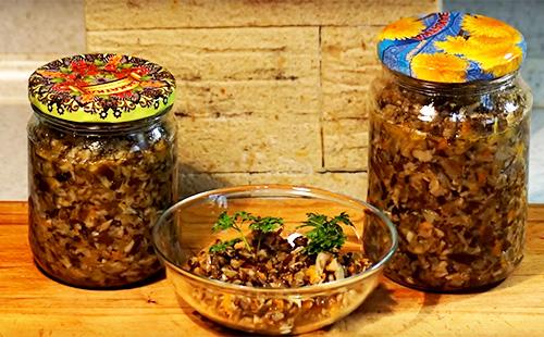 Houbový kaviár na zimu