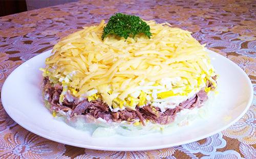 Salată de puf afumat