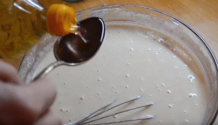 La final, adăugați ulei vegetal în aluat.