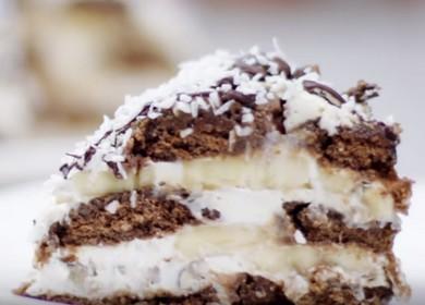 Gătirea unui tort delicios de turtă cu banane conform rețetei cu o fotografie.