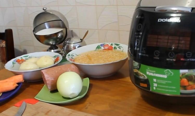 Mazărele trebuie mai întâi înmuiate.