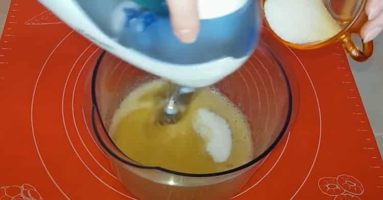 Gâteau (tarte) Zèbre sur kéfir selon une recette étape par étape avec photo