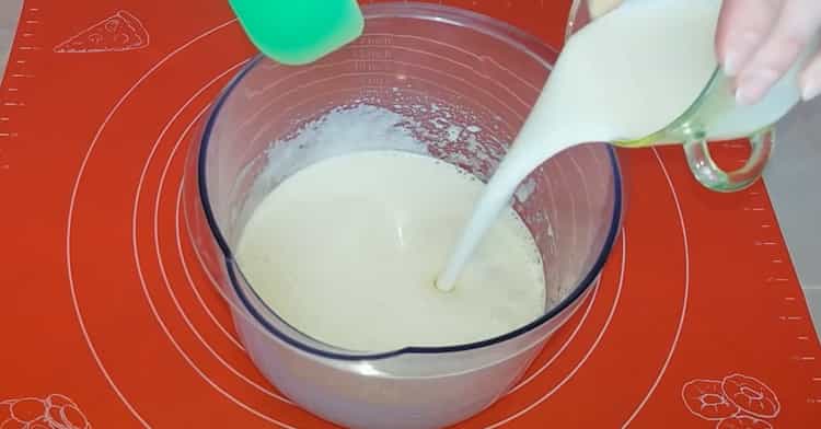 Pour faire un gâteau de zèbre kéfir, combinez les ingrédients