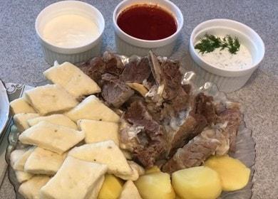 Gătirea reală Avar khinkali rețetă pas cu pas cu fotografii.