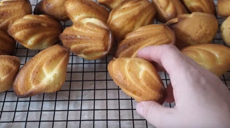 מוציאים בזהירות את העוגיות מהתבנית ונותנים להן להתקרר.