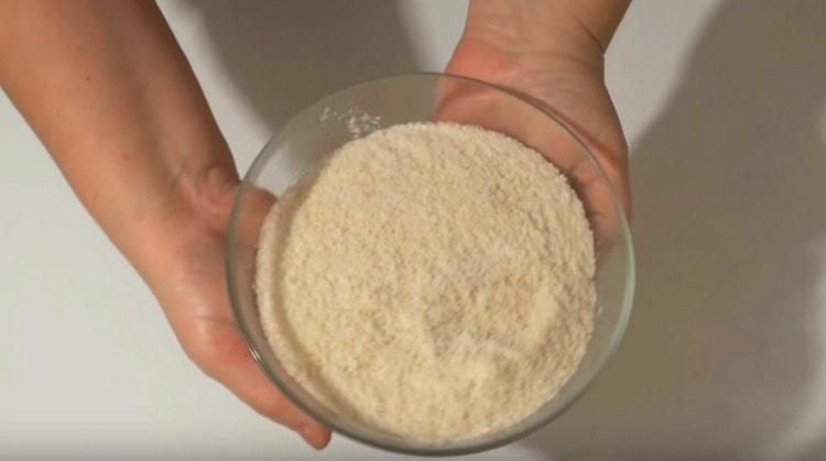 Vi fick mandelmjöl.