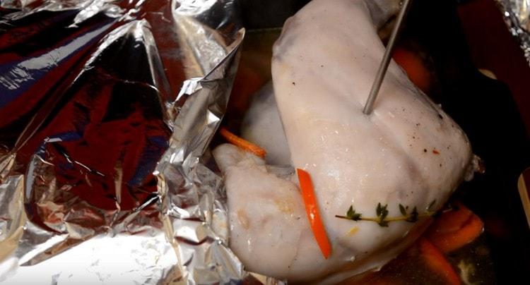 Disponibilitatea iepurelui poate fi verificată folosind un termometru special pentru bucătărie.