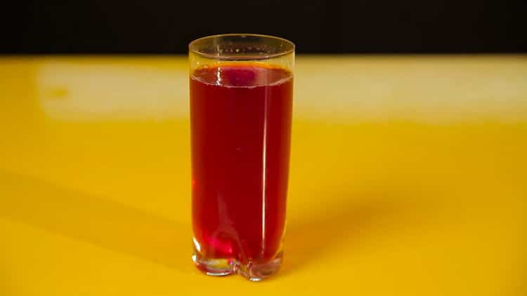 Delicious cranberry juice is ready