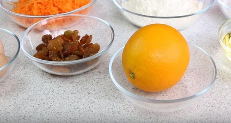 Laranja e passas precisam ser lavadas.