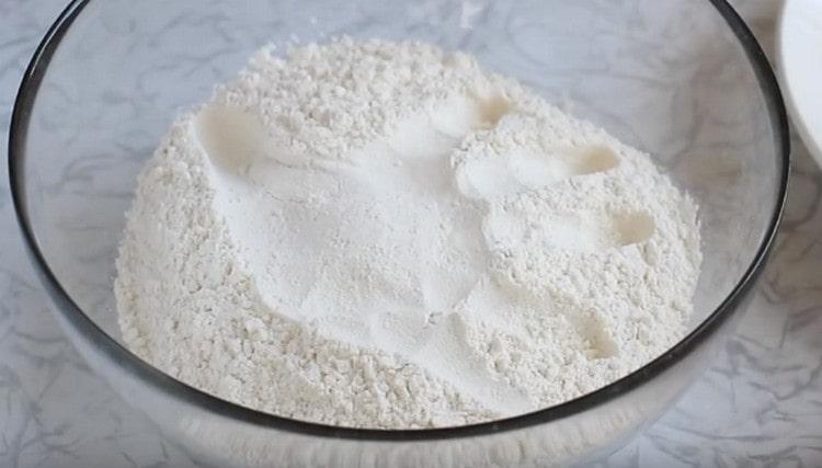 Sift flour into a bowl.