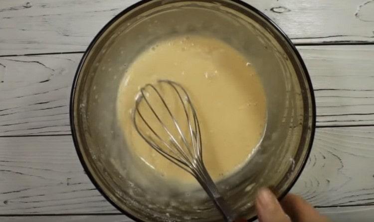 Bland komponenterne, indtil de er glatte.