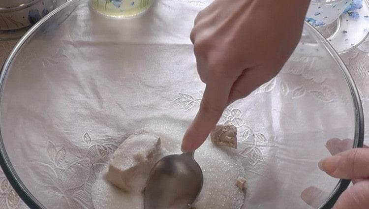 Libra de levadura con azúcar.