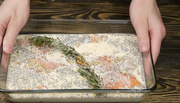 Tvar jsme vložili do trouby s rybou.