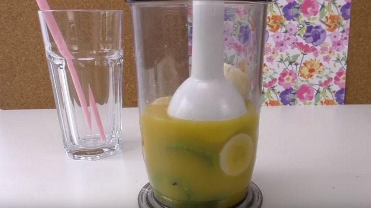 باستخدام خلاط غاطسة نحن المهروسة الكتلة.